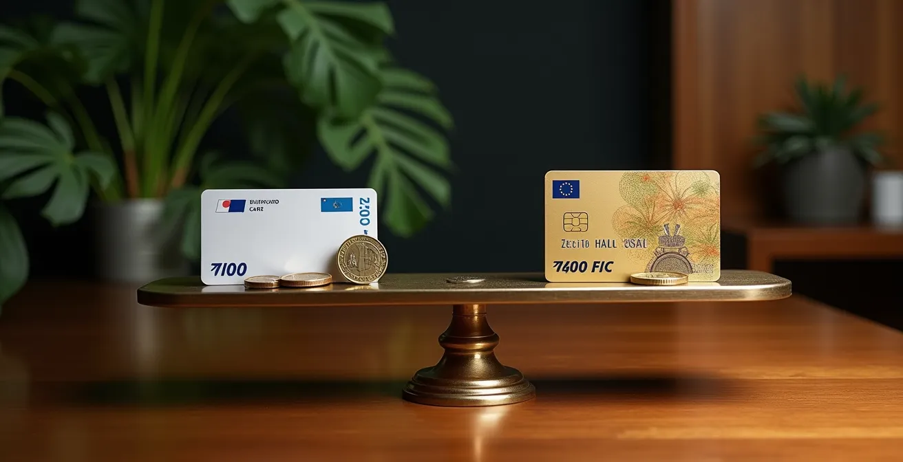 Représentation visuelle comparative des coûts d'accès aux salons pour un voyageur occasionnel