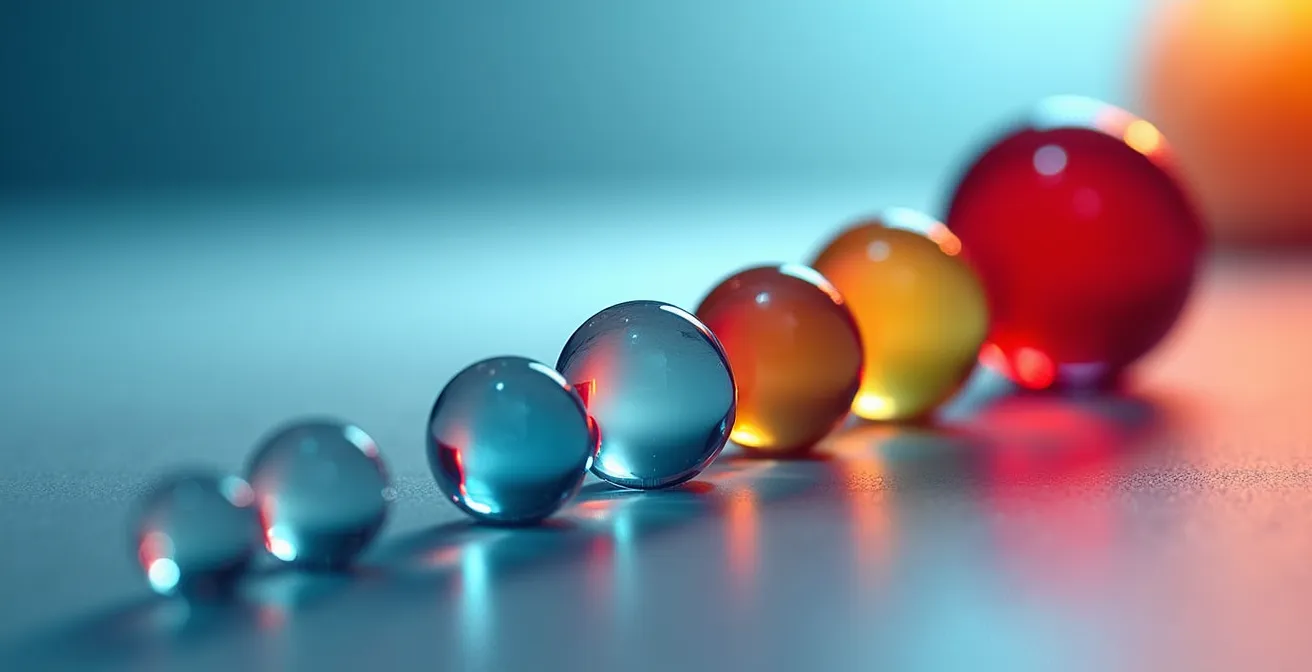 Graphique abstrait montrant une courbe ascendante de prix avec des points colorés représentant différentes périodes de réservation