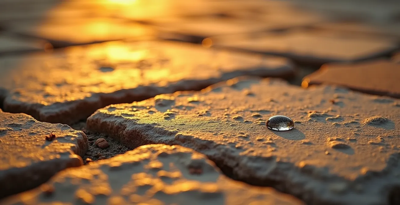 Jeu d'ombres et de lumière sur les pierres chaudes des remparts médiévaux